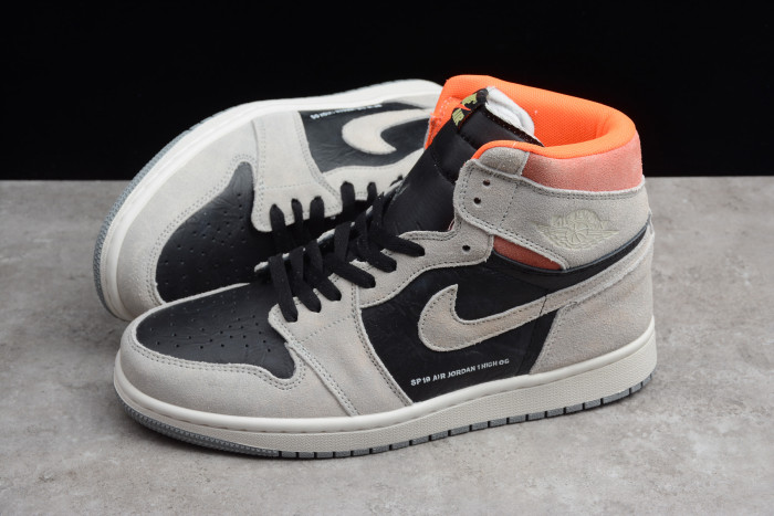 Air Jordan 1 Retro High Neutral Grey Hyper Crimson 555088-018