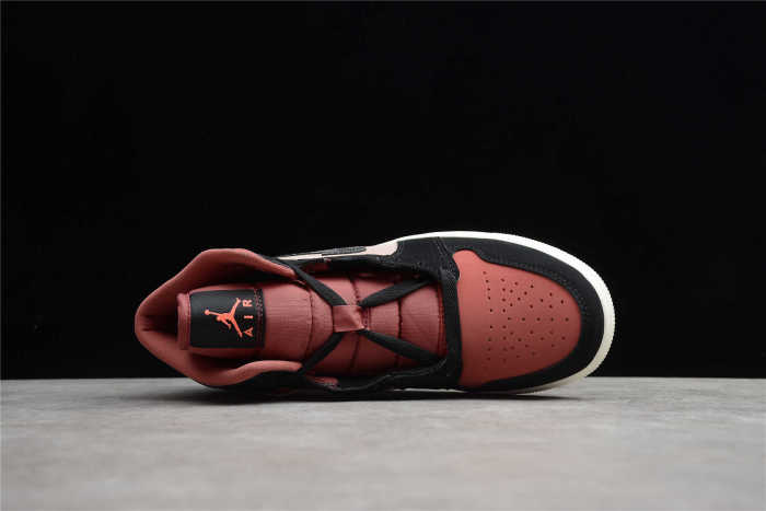 Air Jordan 1 Mid Suede Trainers BQ6472-202 Canyon Rust/Black