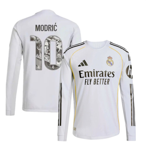Real Madrid Home Modrić Limited Edition Player Version Long Sleeve Man Jersey 25/26