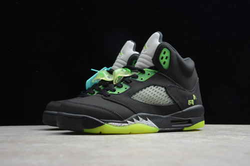 Air Jordan 5 Retro OG “Quai 54” Black Fluorescent Green 255054-511