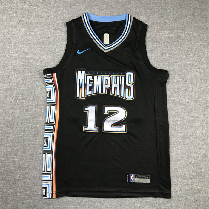Memphis Grizzlies Kid Jersey Black City Edition 22/23 NO.12 MORANT