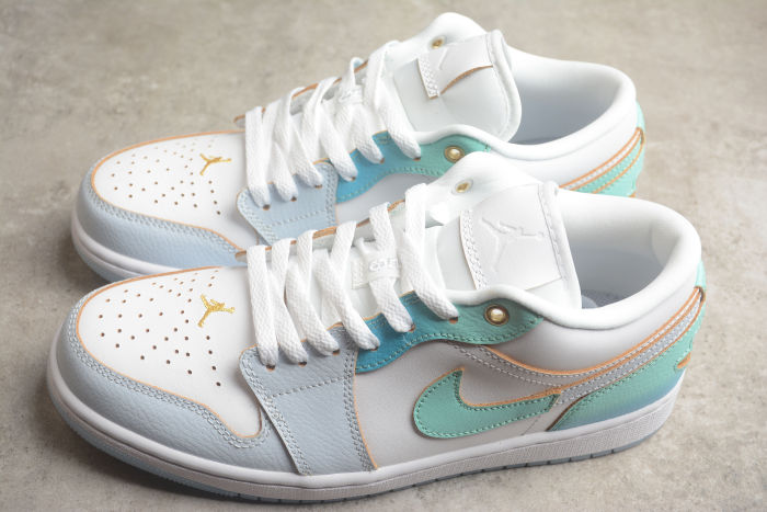 Air Jordan 1 Low White/Blue/Gold FN8899-131