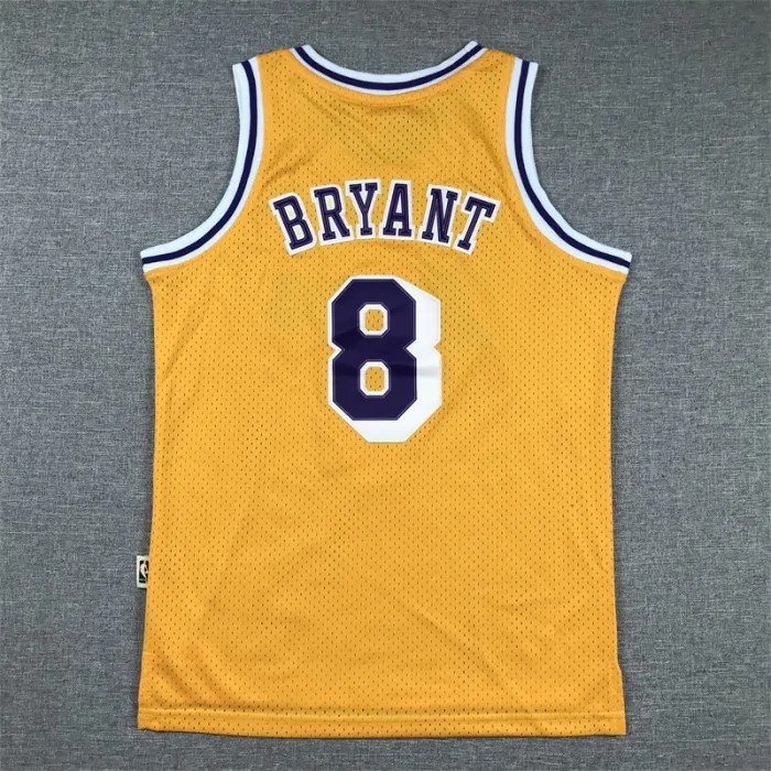 Los Angeles Lakers Jersey Yellow Classics clover NO.8 BRYANT
