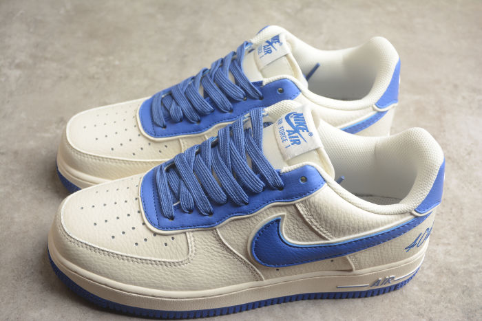 Air Force Haut 1 Low 40TH White Blue JF1983-555