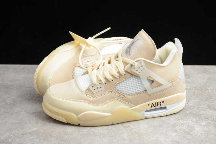 OFF-WHITE x Air Jordan 4 SP WMNS “Sail” CV9388-100