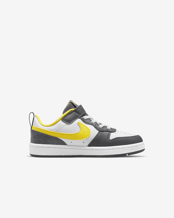 Air Force Low-top Children's Leather Sneakers Gray White Yellow