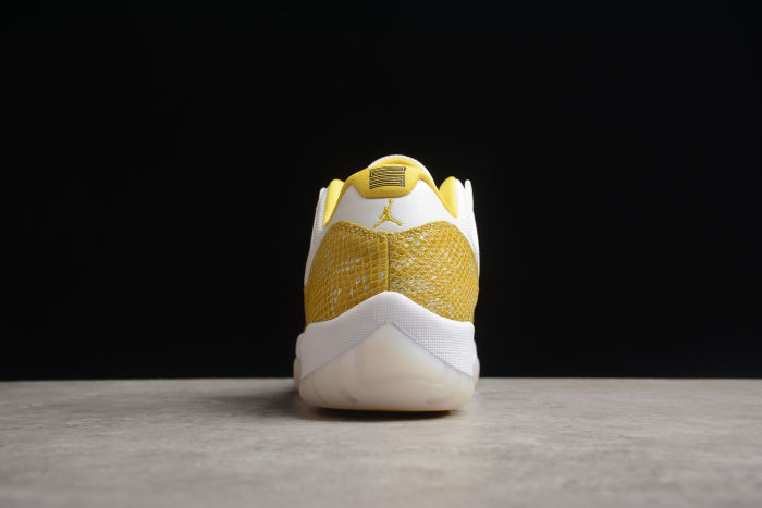 Air Jordan 11 Low Yellow snakeskin White Tour Sail AH7860-107