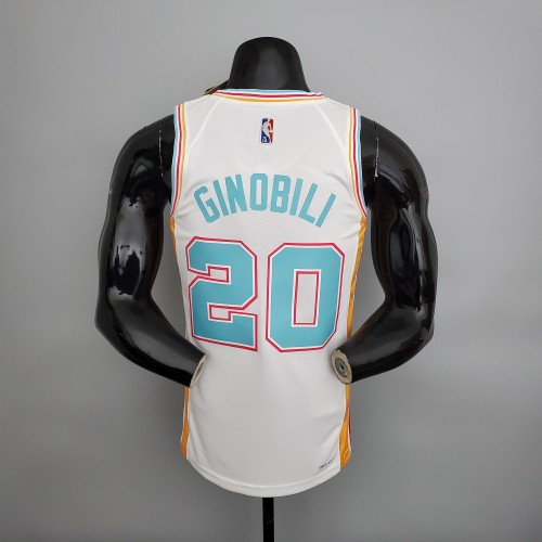 Manu Ginobili San Antonio Spurs 2022 City Edition Swingman Jersey White