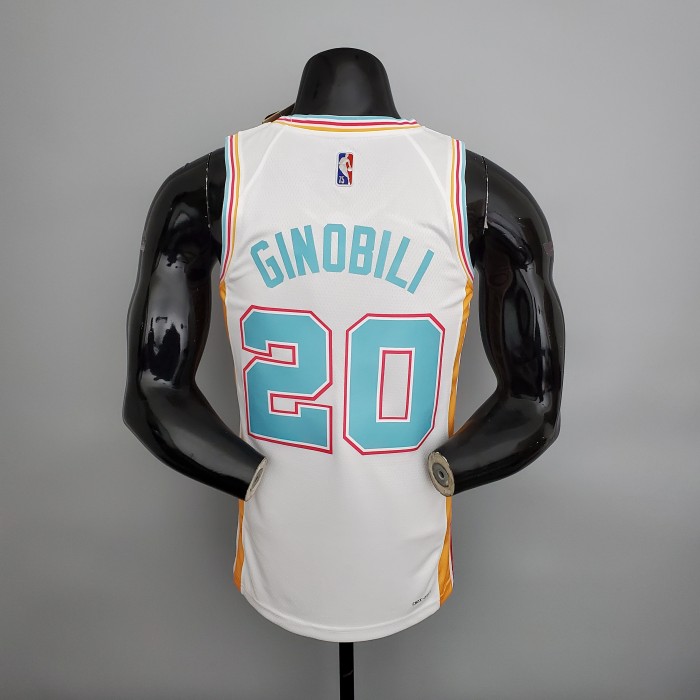 Manu Ginobili San Antonio Spurs 2022 City Edition Swingman Jersey White