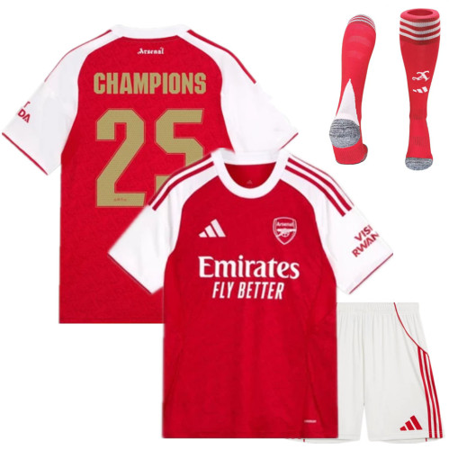 Arsenal UWCL Champions Home Kids Suit & Socks 25/26
