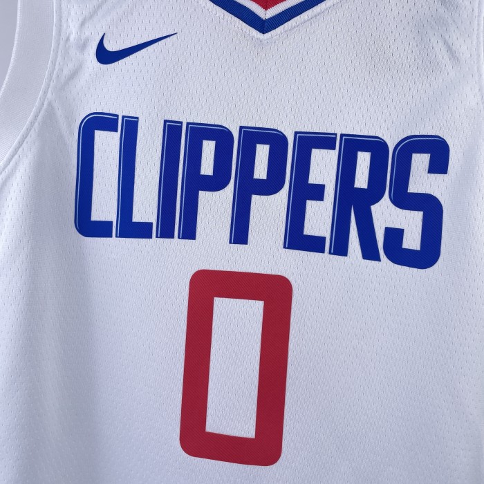 LA Clippers  Kids Basketball Jersey White Icon Edition No.0 WESTBROOK