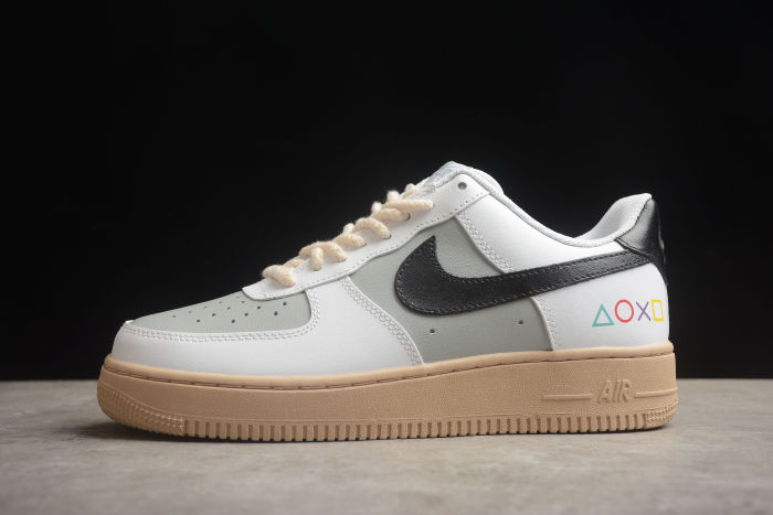 Air Force 1 07 low-top white black brown dark gray AF2288 002