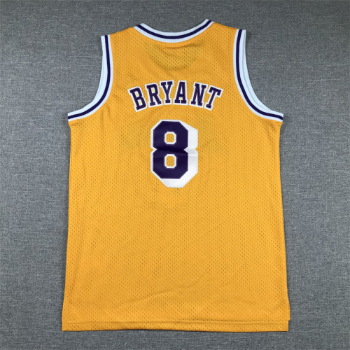 Los Angeles Lakers Kids Jersey Yellow Classics gold label NO.8 BRYANT