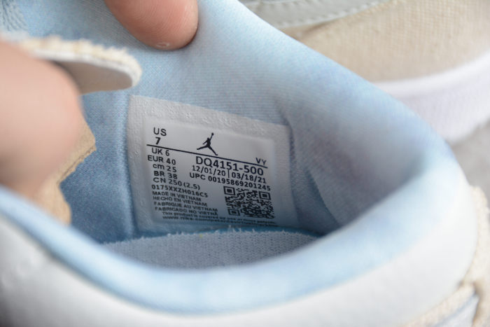 Air JORDAN 1 LOW SE Sail Canvas Cream Blue DQ4151 500