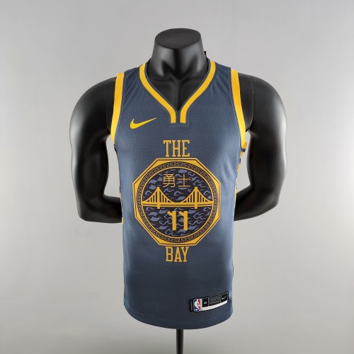 Klay Thompson Golden State Warriors Grey Swingman Jersey 2018