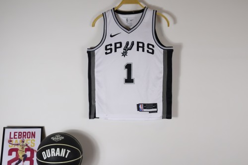 San Antonio Spurs Kids Jersey White 2023 NO.1 WEMBAMYAMA