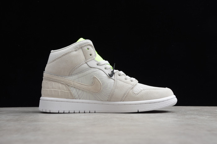 Air Jordan 1 Mid Vast Grey Ghost Green CV3018 - 001