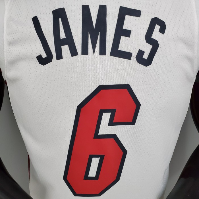LeBron James Miami Heat Bonus Edition Swingman Jersey White
