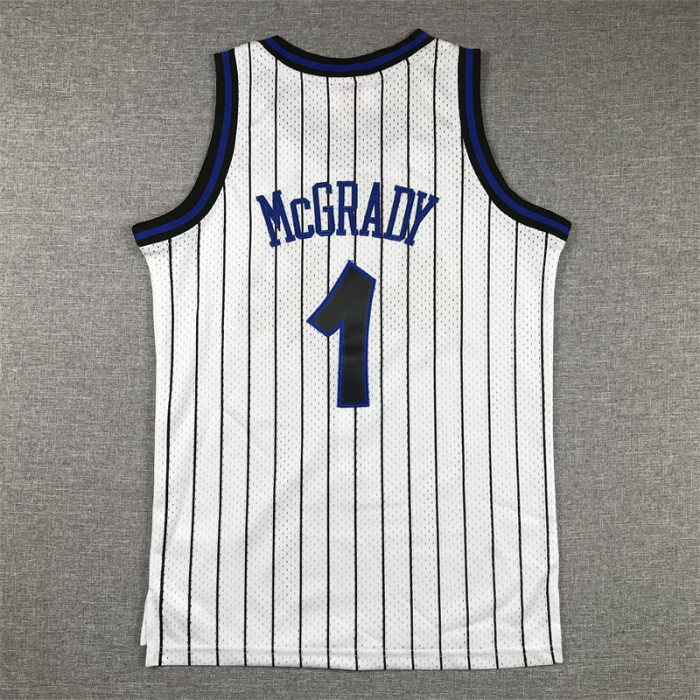 Orlando Magic Kids Jersey White Stripes 90s NO.1 McGRADY