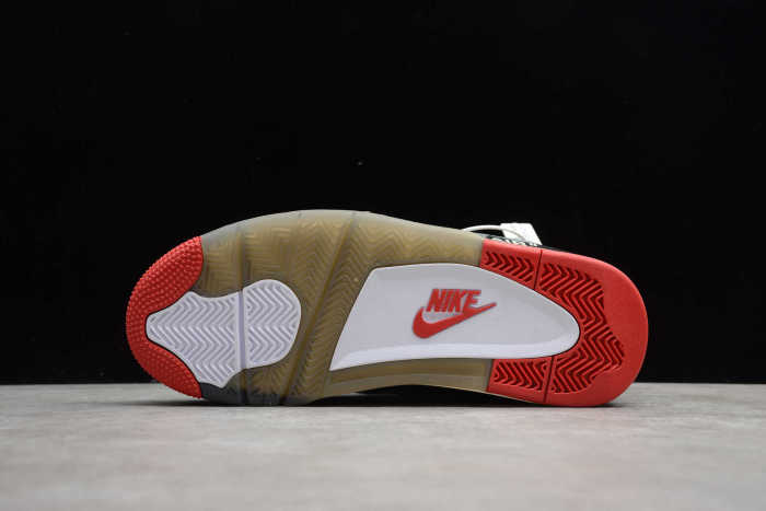 Off-White x Air Jordan 4 Retro Black Red CV9388-001