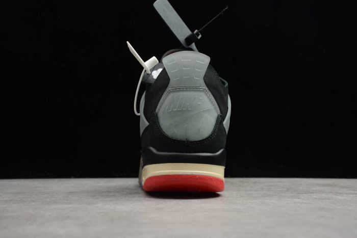 Off-White x Air Jordan 4 Retro Black Red CV9388-001