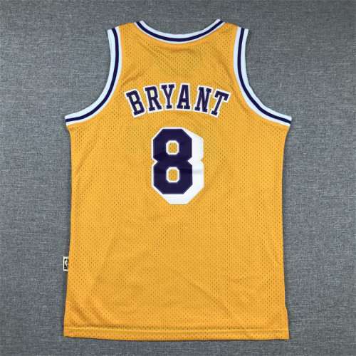 Los Angeles Lakers Kids Jersey Yellow Classics clover NO.8 BRYANT