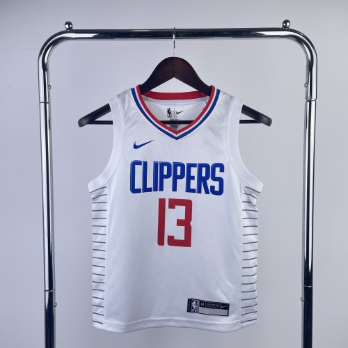 LA Clippers  Kids Basketball Jersey White Icon Edition No.13 GEORGE