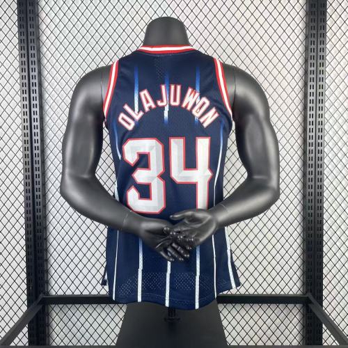 Olajuwon Houston Rockets Vintage 90s Jersey Blue
