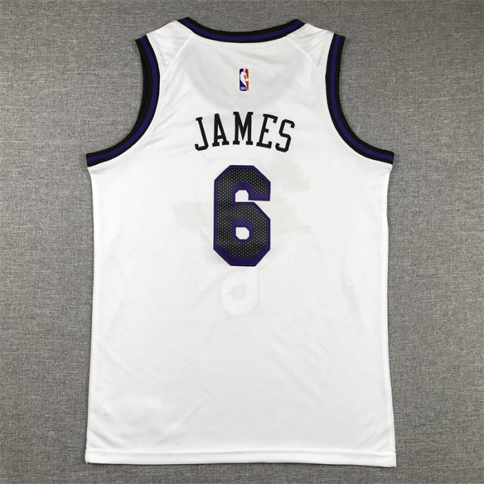 Los Angeles Lakers Kids Jersey White City Edition 22/23  No.6 JAMES