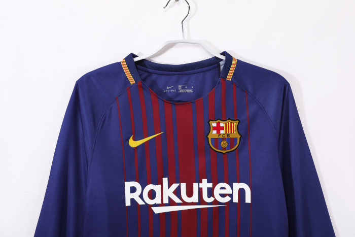Barcelona Home Retro Long Sleeve Jersey 2017/18