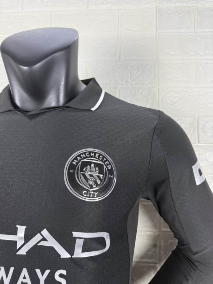 Manchester City Away Player Long Sleeve Jersey 25/26