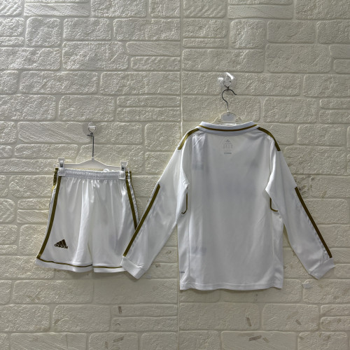 Real Madrid Home Retro Kids Long Sleeve Suit 2011/12