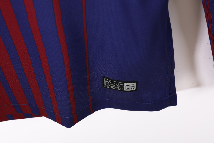 Barcelona Home Retro Long Sleeve Jersey 2017/18