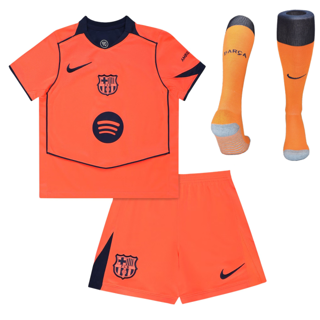 Barcelona Third Kids Suit  & Socks 25/26