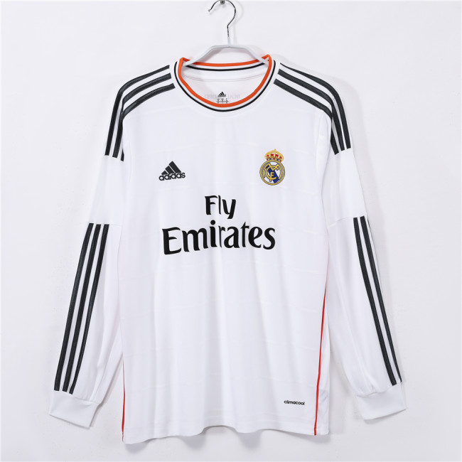 Real Madrid Home Retro Long Sleeve Jersey 2013/14