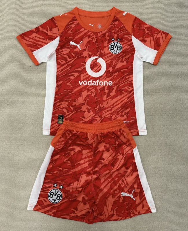 Borussia Dortmund Red Goalkeeper Kids Suit 25/26