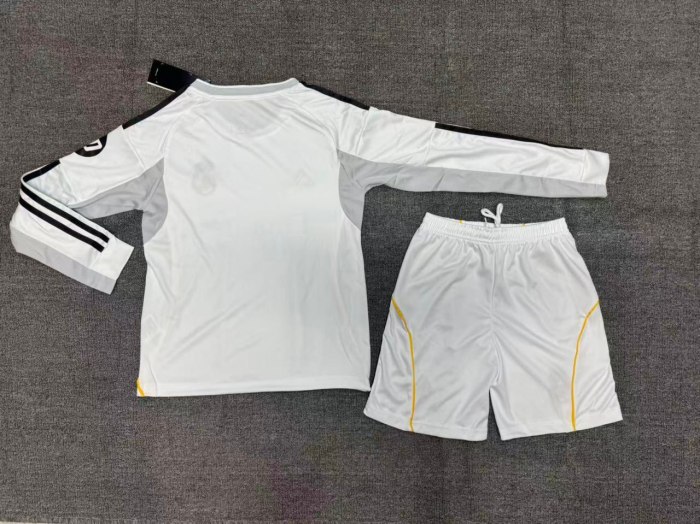 Real Madrid Home Long Sleeve Kids Suit 25/26