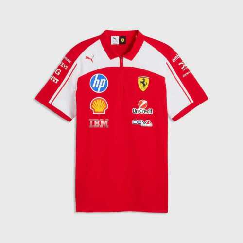 2026 Ferrari Racing Polo Shirt Red NO Number