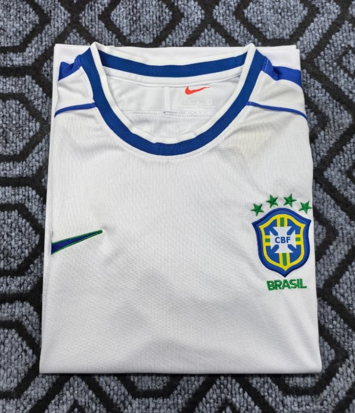 Brazil White Retro Jersey 1998