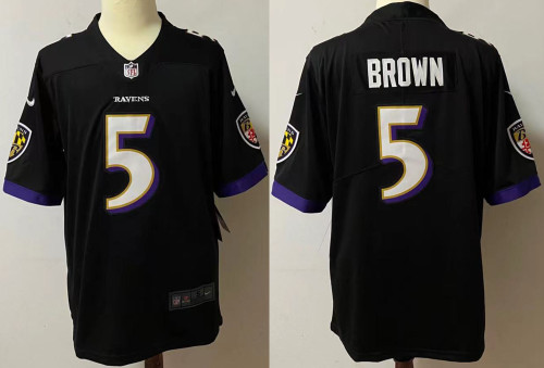 Baltimore Ravens Jersey Black NO.5 BROWN