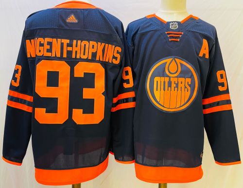 Edmonton Oilers Alternate Jersey Navy NO.93 NUGENT-HOPKINS
