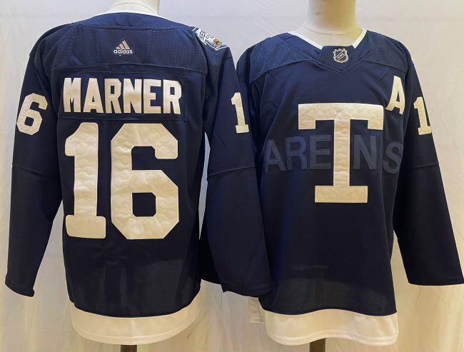 Toronto Maple Leafs Jersey Retro Blue 2022 NO.16 NMARNER
