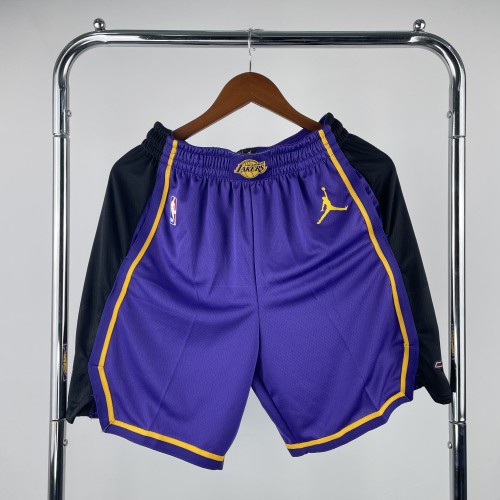 Los Angeles Lakers purple basketball shorts 2023
