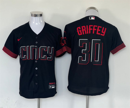 Cincinnati Reds Jersey Black City Version NO.30 GRIFFEY
