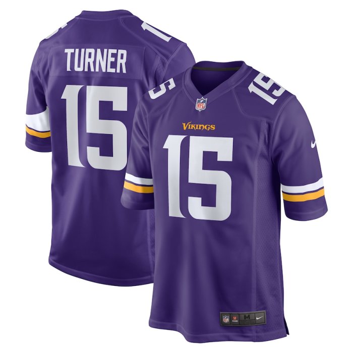 Minnesota Vikings Alternate Jersey Purple NO.15 TURMER