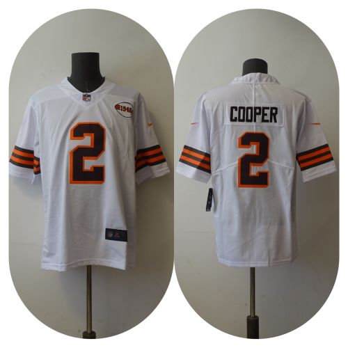 Cleveland Browns Jersey Vintage White NO.2 COOPER