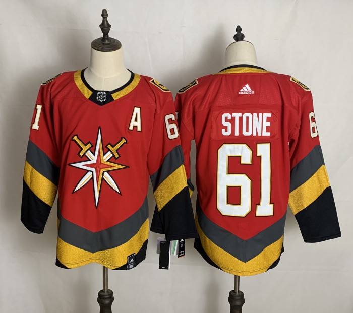 Vegas Golden Knights Jersey Retro Red 20/21 NO.61 STONE