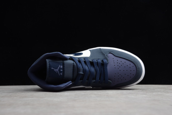 Air Jordan 1 Mid Obsidian Sanded Purple 554724-445