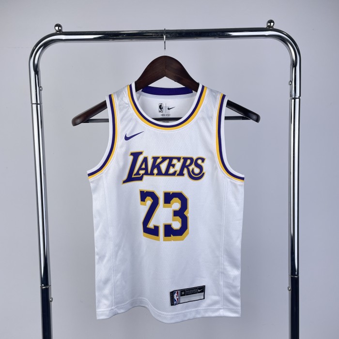 Los Angeles Lakers Kids Jersey White Icon Edition 22/23 NO.23 JAMES