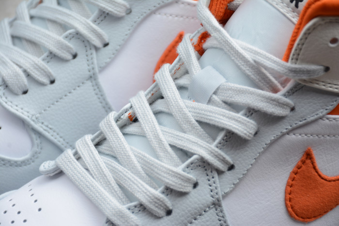 Air Jordan 1 Mid SE Sz 14 Starfish Pure Platinum CW7591-100